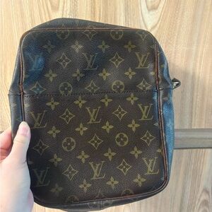 Auth Louis Vuitton Vintage Shoulder Bag Brown Monogram Petit Marceau No strap